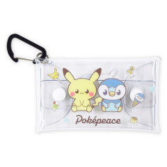 Japan Pokemo Clear Multi Case (S) - Pokepeace / Pikachu & Piplup