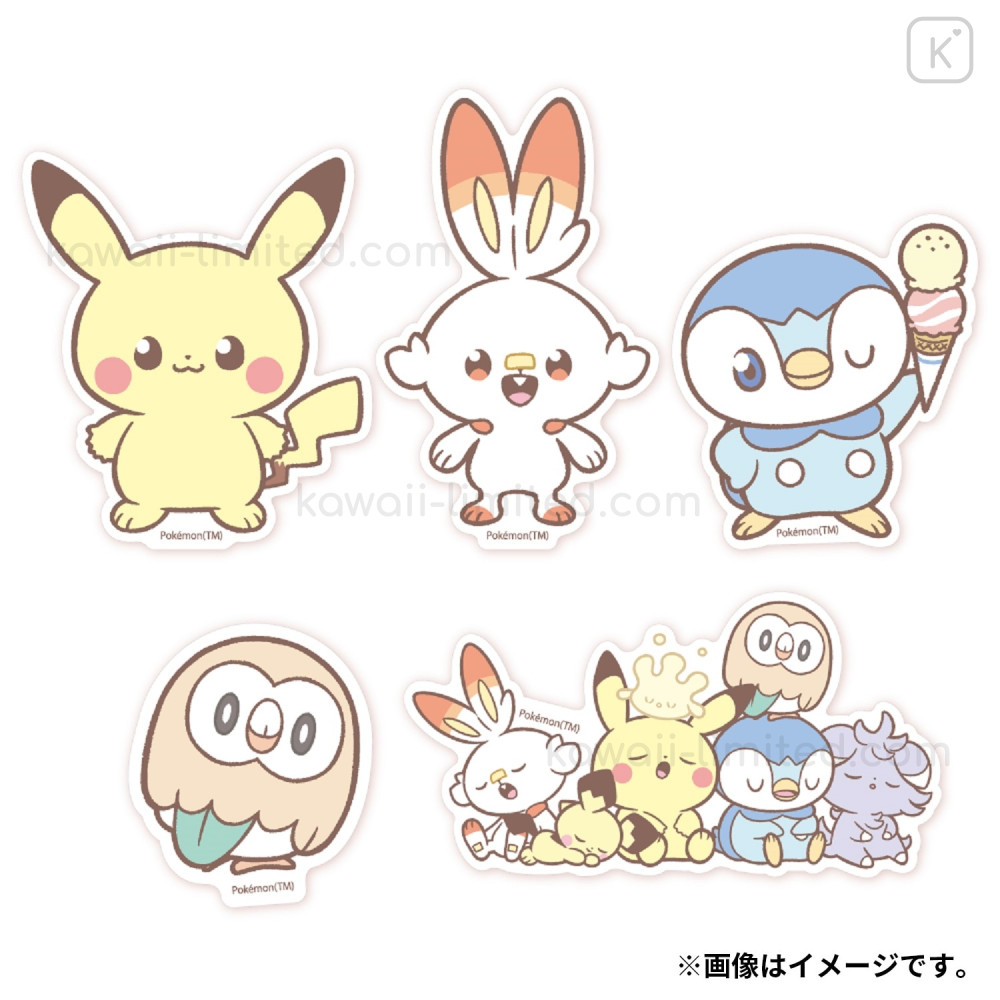 Japan Pokemon Big Sticker Set - Pokepeace A