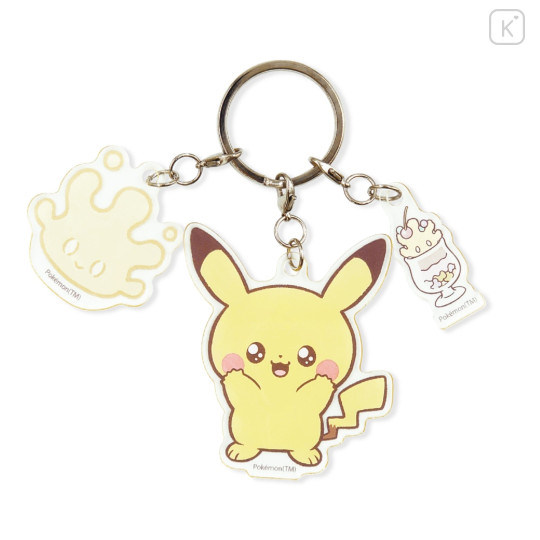 Japan Pokemon Triple Acrylic Keychain - Pokepeace / Pikachu & Mahomir - 1
