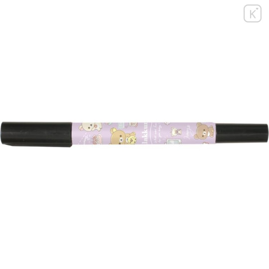 Japan San-X Oil-Based Twin Tip Marker Pen Fine & Bold - Rilakkuma / Sweets - 1