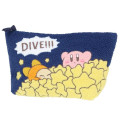 Japan Kirby Fluffy Cosmetic Pouch - Navy - 1
