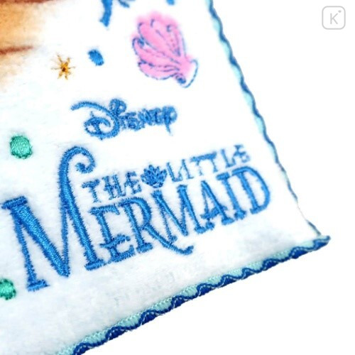 Japan Disney Embroidered Hand Towel - Ariel / Shell Days - 4