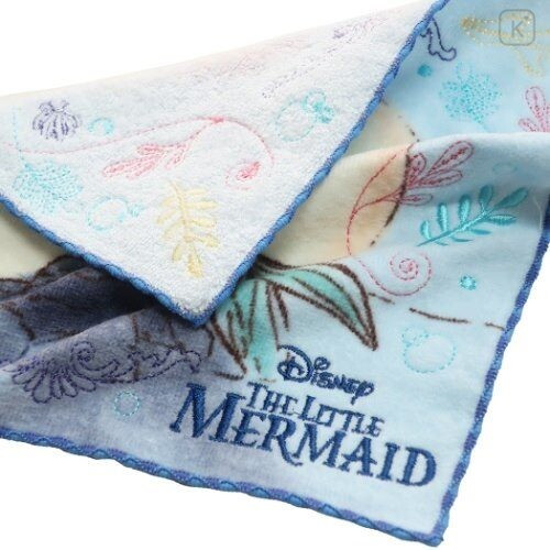 Japan Disney Embroidered Hand Towel - Ariel / Nostalgic Days - 2