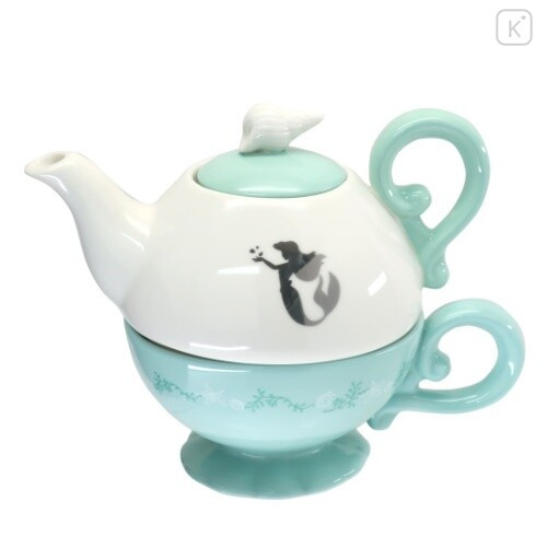Japan Disney Teapot & Teacup Set - Little Mermaid Ariel - 1