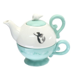 Japan Disney Teapot & Teacup Set - Little Mermaid Ariel