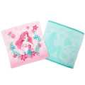 Japan Disney Wash Towel 2pcs Set - Ariel / Flowery Bloom - 1