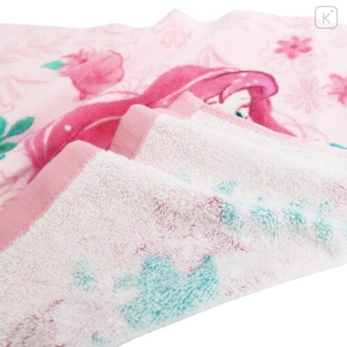 Japan Disney Wash Towel 2pcs Set - Ariel / Flowery Bloom - 4