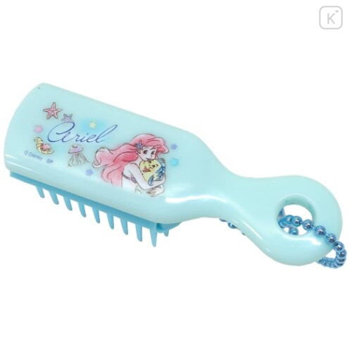 Japan Disney Keychain Mini Brush - The Little Mermaid Ariel / Sweet Friends - 1