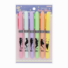 Japan Sailor Moon Pastel Fluorescent Highlighter 6 Color Set