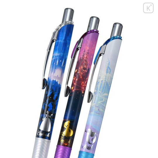 Japan Disney Store EnerGel Gel Pen Set - Princess Cinderella, Rapunzel, Ariel - 3