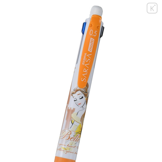 Japan Disney Store Sarasa Multi 4+1 Gel Pen & Mechanical Pencil - Belle / Castle - 5