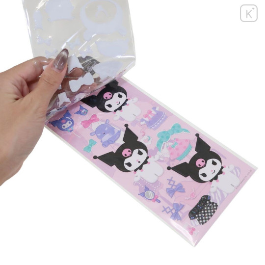 Japan Sanrio MiMy Coordinate Seal Dress-up Sticker - Kuromi / Chill - 2