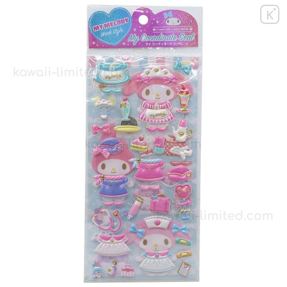 Daiso My Melody Sealed Sticker-set of about 30 seal stickers from Japan