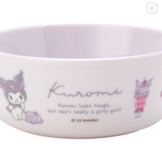 Japan Sanrio Original Melamine Bowl - Kuromi / New Life - 3