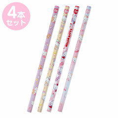 Japan Sanrio Original 2B Pencil 4pcs Set - Hello Kitty
