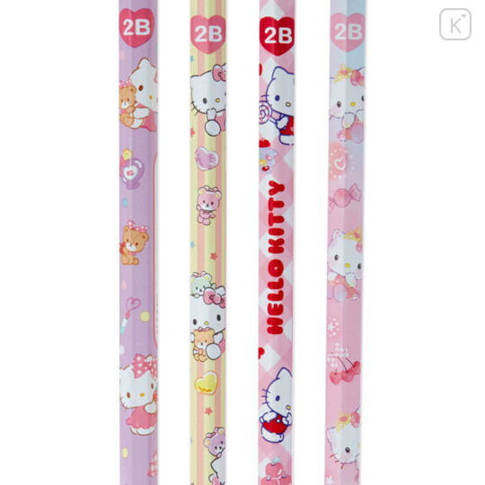 Japan Sanrio Original 2B Pencil 4pcs Set - Hello Kitty - 3