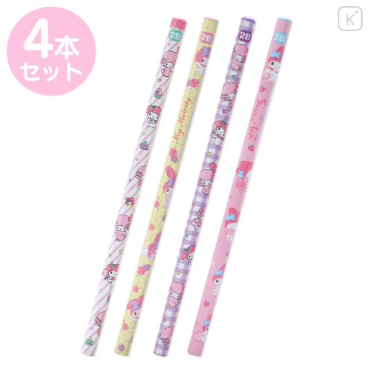 Japan Sanrio Original 2B Pencil 4pcs Set - My Melody - 1