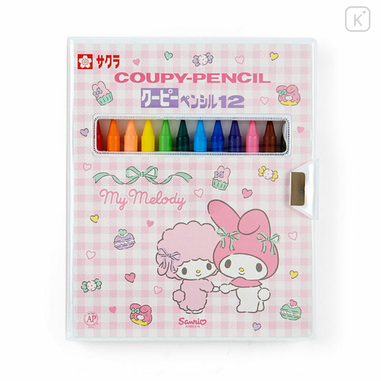 Japan Sanrio Original Coupy Pencil 12 Color Set - My Melody & My Sweet Piano - 1
