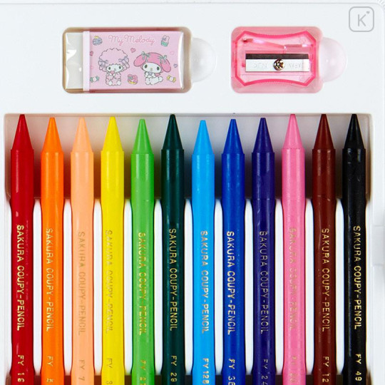 Japan Sanrio Original Coupy Pencil 12 Color Set - My Melody & My Sweet Piano - 4