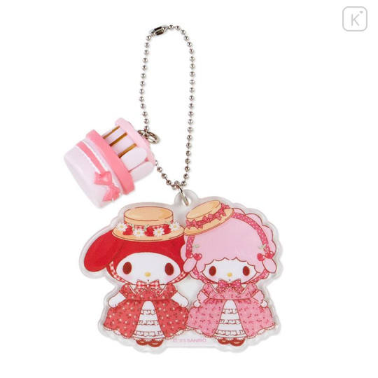 Japan Sanrio Original Secret Acrylic Keychain - Random My Melody / Akamelo Momomelo - 7