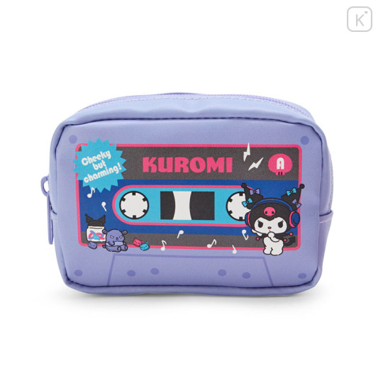 Japan Sanrio Original Cassette Style Pouch - Kuromi / Retro Appliance Parody - 1