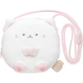 Japan San-X Plush Pochette - Funwarinecolon / Fluffy Cat - 1