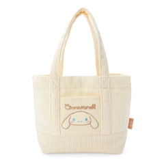 Japan Sanrio Mini Tote Bag - Cinnamoroll / Corduroy Cream