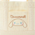 Japan Sanrio Mini Tote Bag - Cinnamoroll / Corduroy Cream - 4