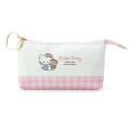 Japan Sanrio Original 2 Pocket Pen Case - Hello Kitty / Heart Charm - 1