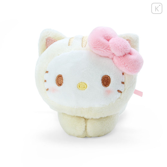 Japan Sanrio Original Cat Clip Mascot - Hello Kitty / Healing Nyanko - 1