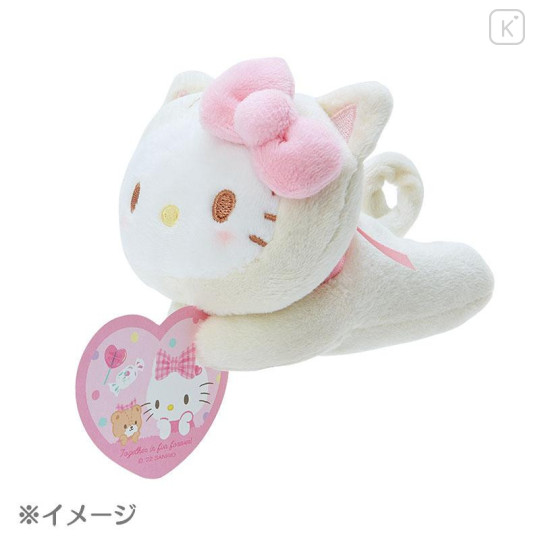 Japan Sanrio Original Cat Clip Mascot - Hello Kitty / Healing Nyanko - 4