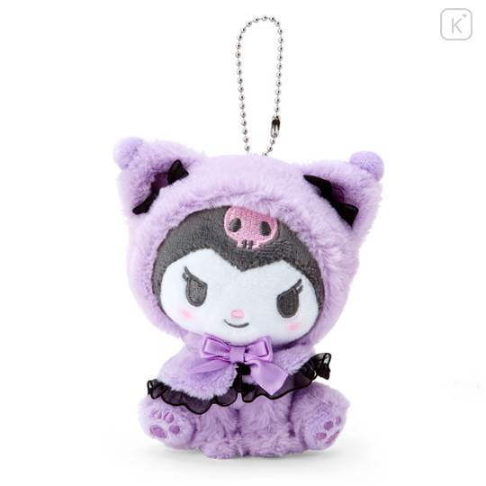 Japan Sanrio Original Dressed Up Cat Mascot Holder - Kuromi : Healing Nyanko - 1