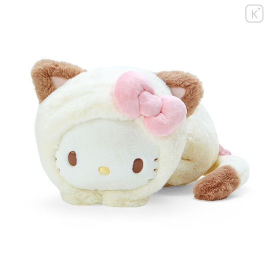Japan Sanrio Original Cat Cushion - Hello Kitty / Healing Nyanko - 1