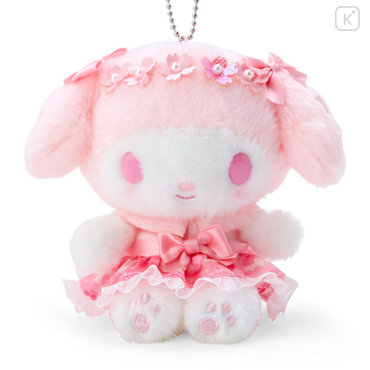 Japan Sanrio Original Sakura Dress Mascot Holder - My Melody / Sakura - 2