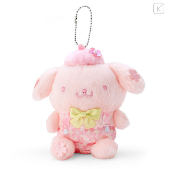 Japan Sanrio Original Sakura Dress Mascot Holder - Pompompurin / Sakura - 1