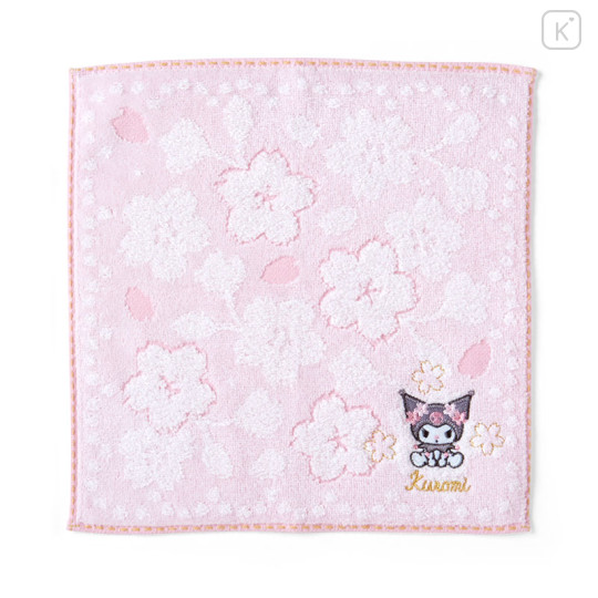 Japan Sanrio Original Petit Towel - Kuromi / Sakura - 1