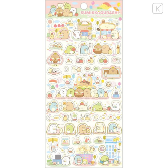 Japan San-X Sticker Sheet - Sumikko Gurashi / Food Kingdom B - 1