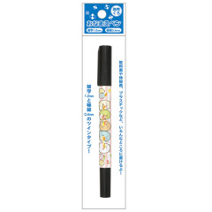 Japan San-X Oil-Based Twin Tip Marker Pen Fine & Bold - Sumikko Gurashi / Stripe