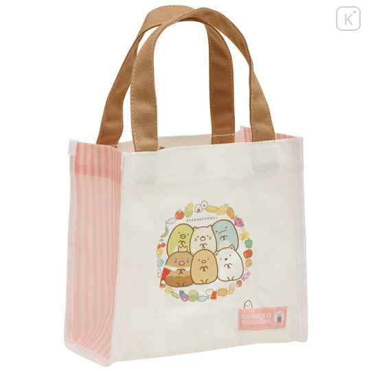Japan San-X Mini Tote Bag - Sumikko Gurashi / Food Kingdom - 1