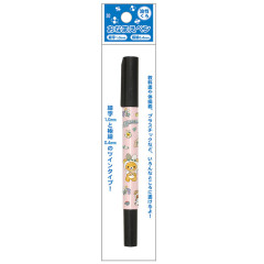 Japan San-X Oil-Based Twin Tip Marker Pen Fine & Bold - Rilakkuma / Rabbit