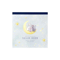 Japan Sailor Moon Square Memo Pad - Luna Cat