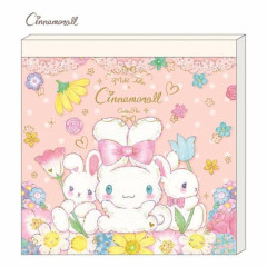 Japan Sanrio × Miki Takei Square Memo - Cinnamorll / Pastel Bouquet