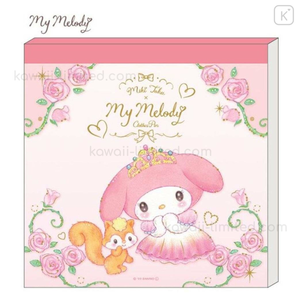 Japan Sanrio Takeimiki Square Memo - My Melody / Fairy Tale Princess
