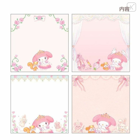 Japan Sanrio × Miki Takei Square Memo - My Melody / Fairy Tale Princess - 2