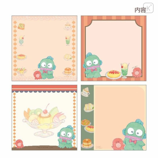 Japan Sanrio × Miki Takei Square Memo - Hangyodon / Retro Cafe - 2