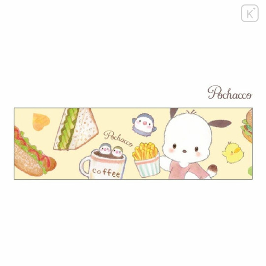 Japan Sanrio × Miki Takei Washi Masking Tape - Pochacco / Natural Hood - 2