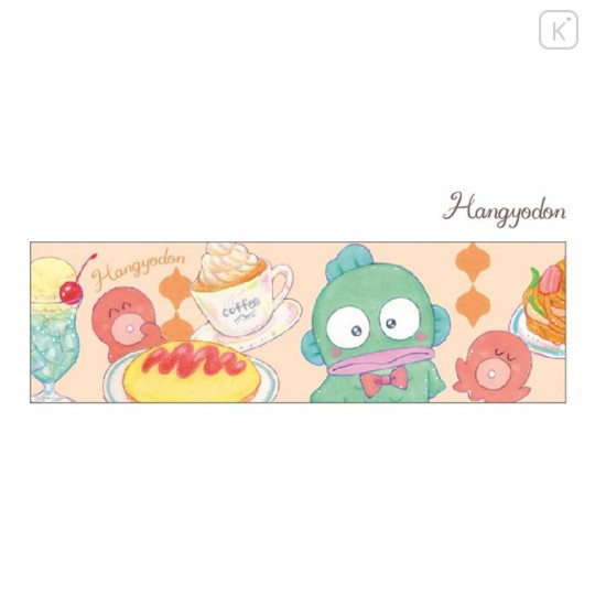 Japan Sanrio × Miki Takei Washi Masking Tape - Hangyodon / Retro Cafe - 2