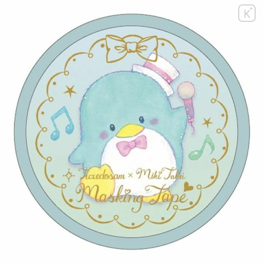 Japan Sanrio × Miki Takei Washi Masking Tape - Tuxedo Sam / Pop Music - 1