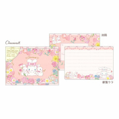 Japan Sanrio Takeimiki Mini Letter Set - Cinnamorll / Pastel Bouquet