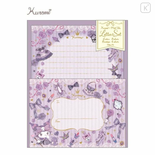 Japan Sanrio × Miki Takei Letter Set - Kuromi / Dark Feminine - 1